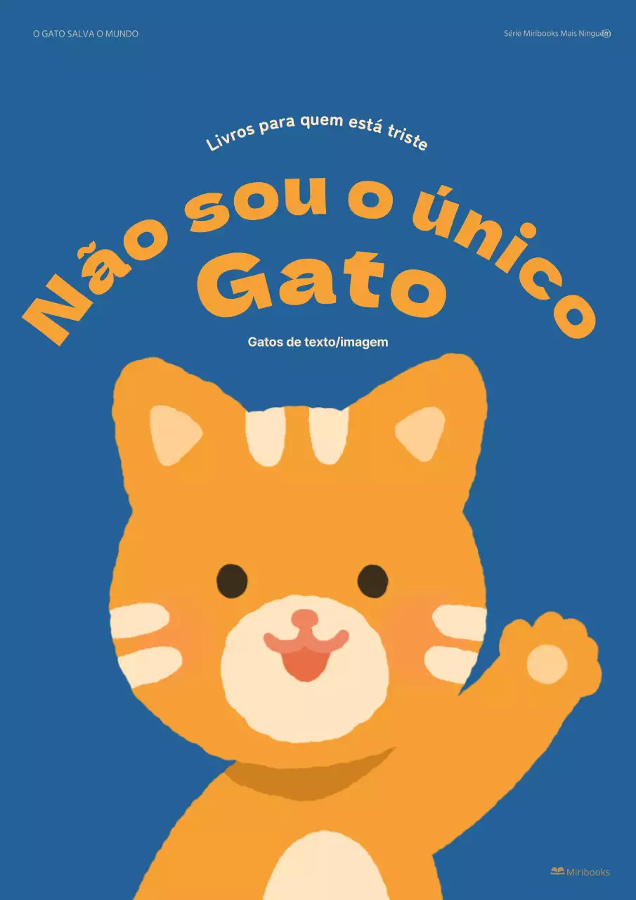 Um livro infantil ilustrado com gatos giros de azul