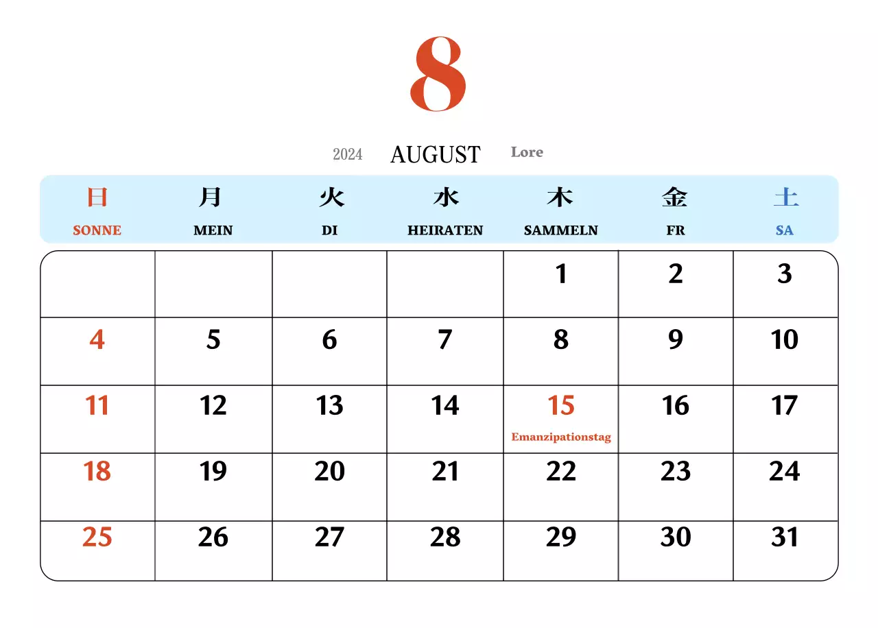 Retro-Konzept Nostalgie-Kalender in rot und blau