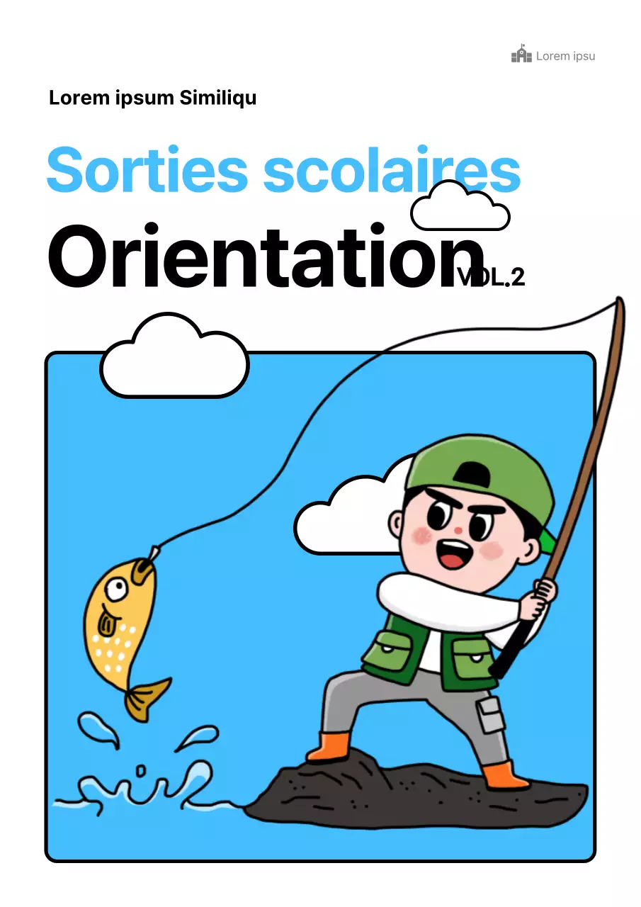 Mignon rapport illustré en noir et bleu