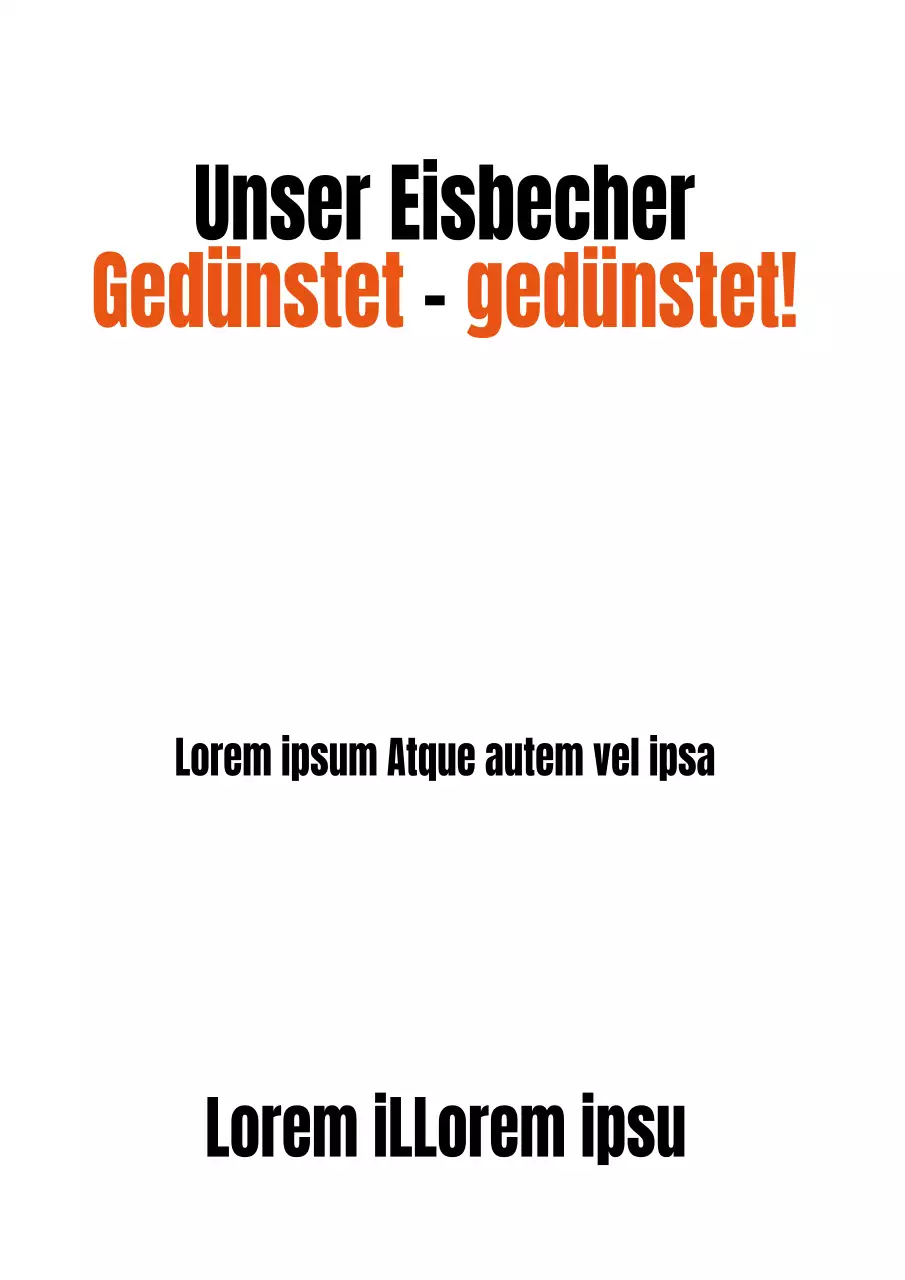 Bewerben Sie Ihr Restaurant mit auffälligem schwarzem und rotem Text