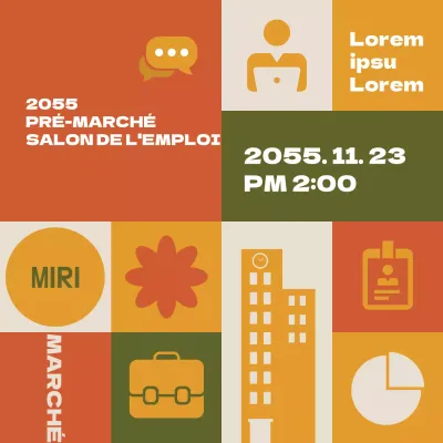 Salon de l'emploi : le concept des carrés multicolores