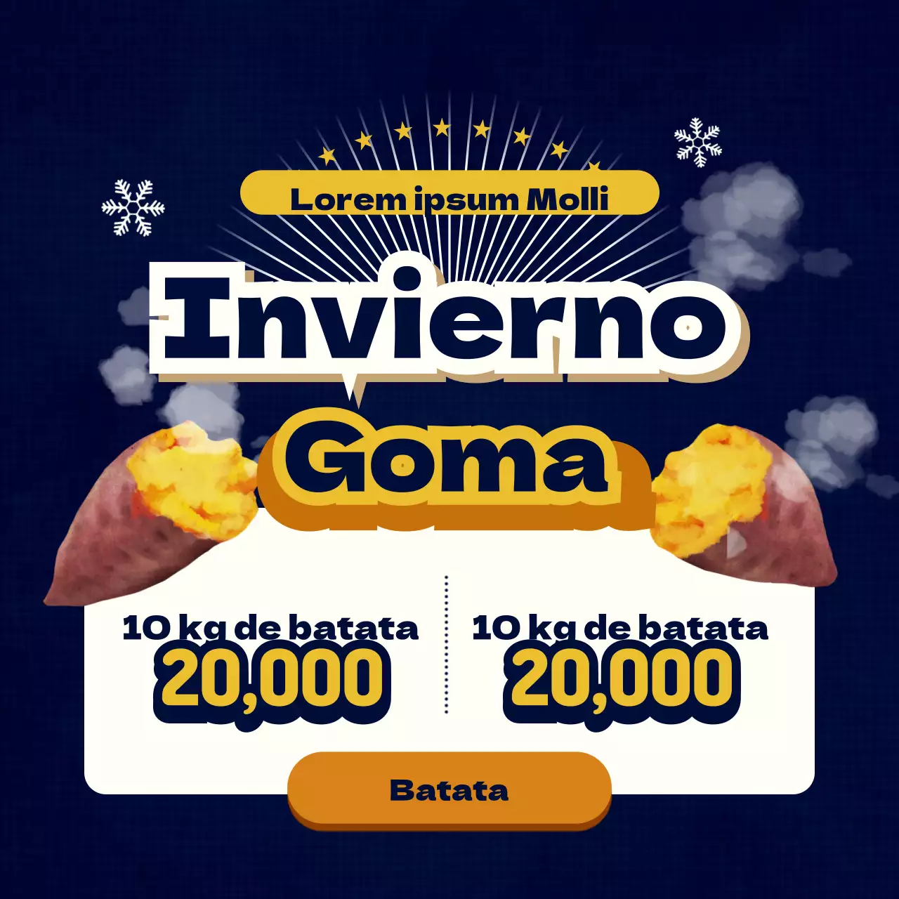 Aperitivo de invierno boniato