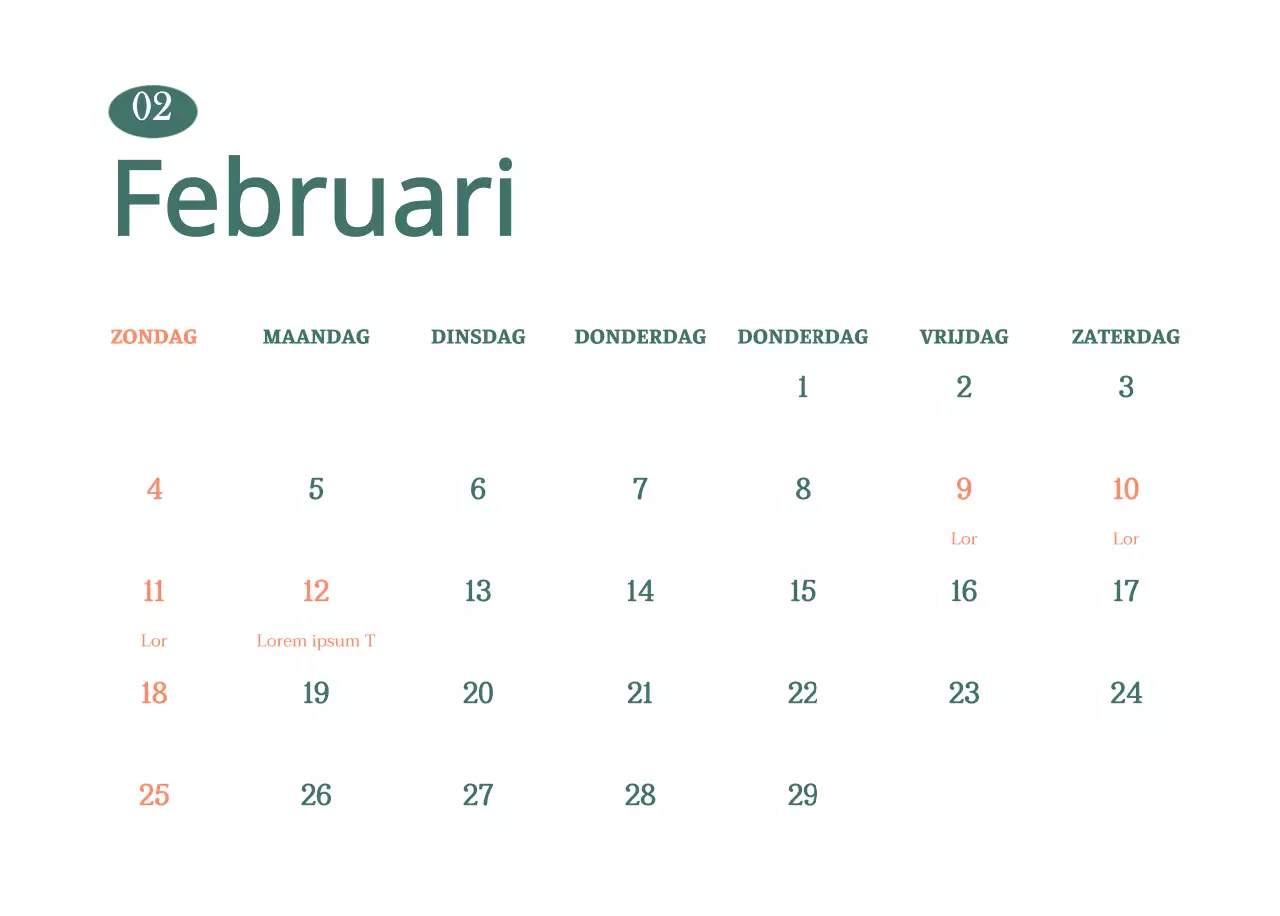 Cafékalender met aanbevelingen voor drankjes van de maand