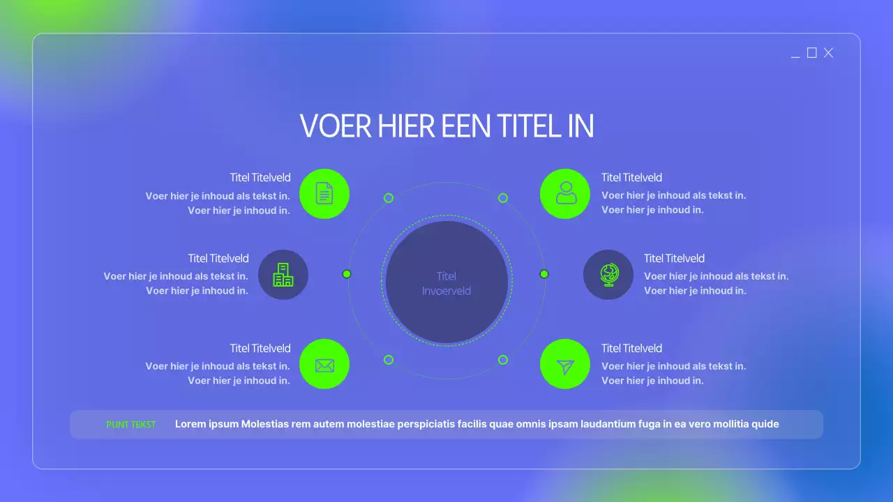 Eenvoudige mappen in blauw en fluorescerende kleuren