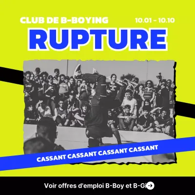 Lime Blue B-Boy Recrutement Médias sociaux