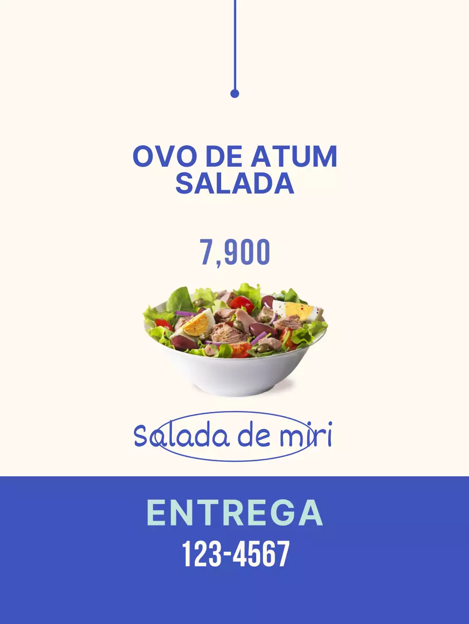 Banner de alimentos frescos em azul e bege