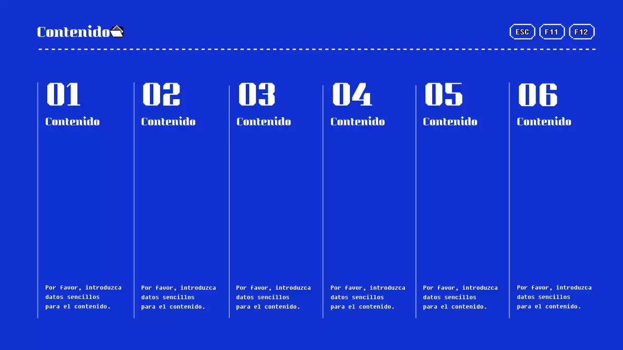 Presentación de la cartera en azul y amarillo