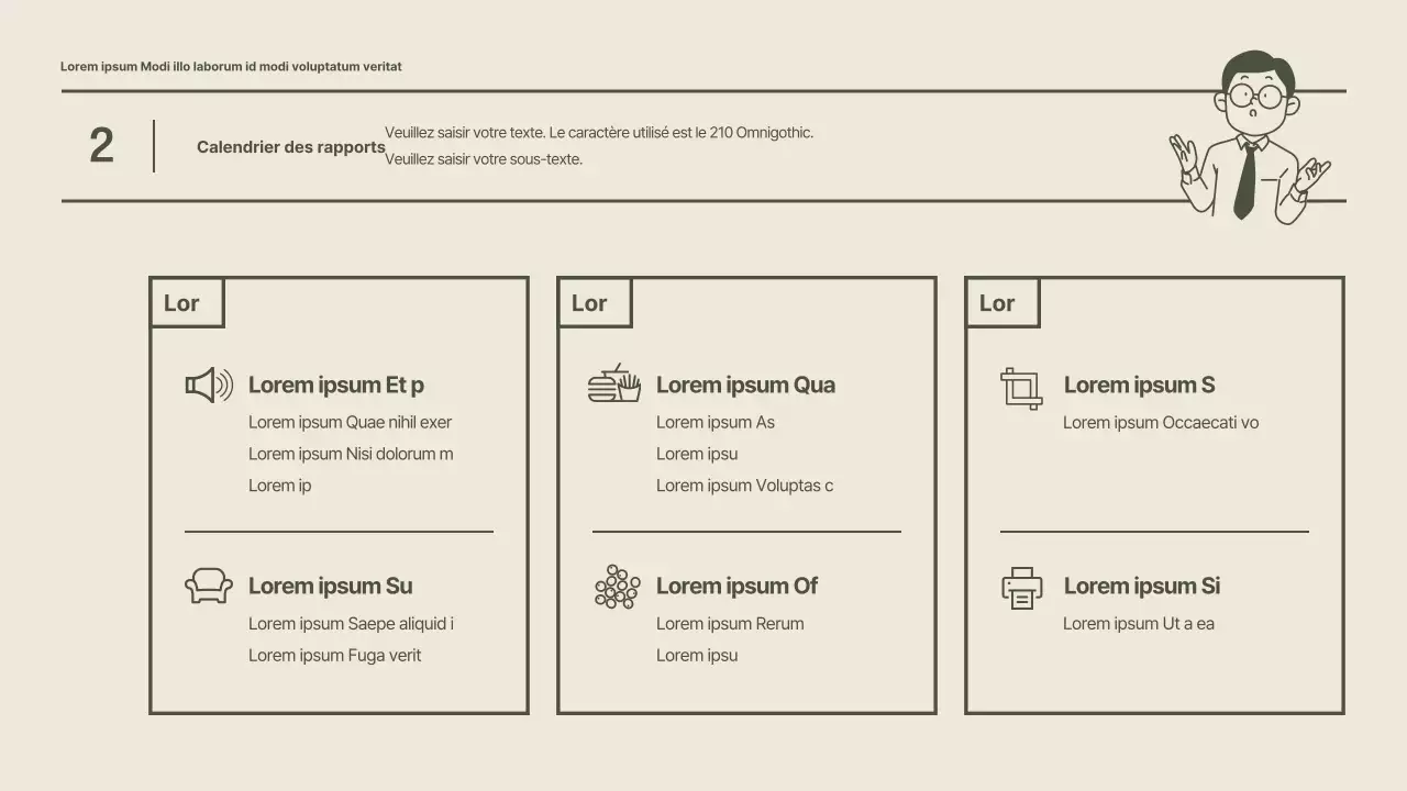 Une réunion ordinaire du conseil des élèves en kaki et dans un style épuré