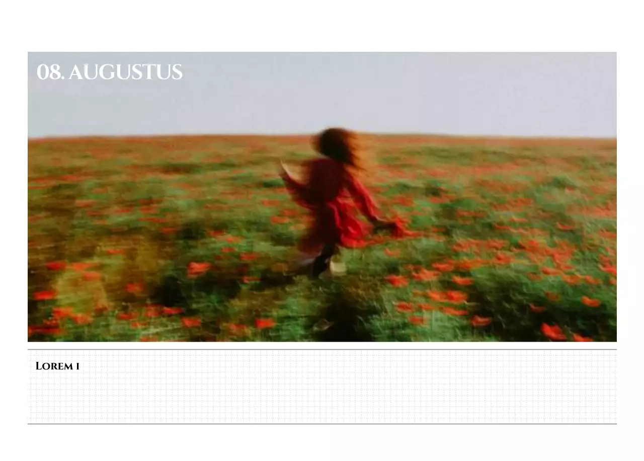 Eenvoudige stijl muurkalender met zwart-wit emotionele reisfotografie concept