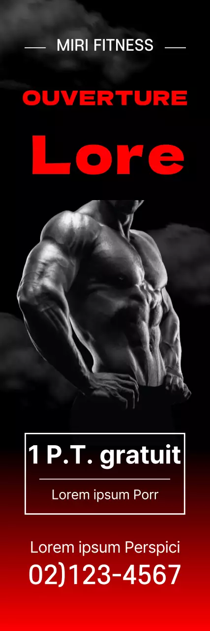 Un événement de santé intense, noir et rouge, ouvert à tous