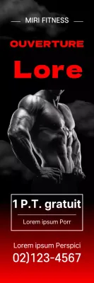 Un événement de santé intense, noir et rouge, ouvert à tous