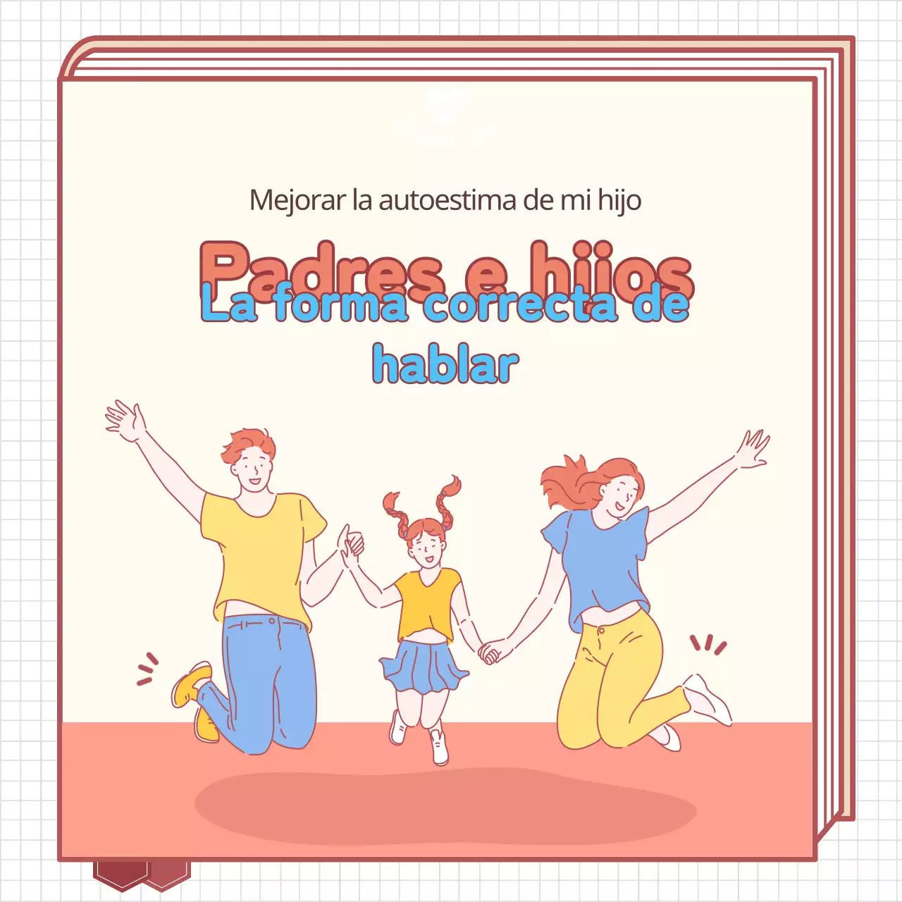 Familia Folleto ilustradoDiálogo conceptual padres-hijos