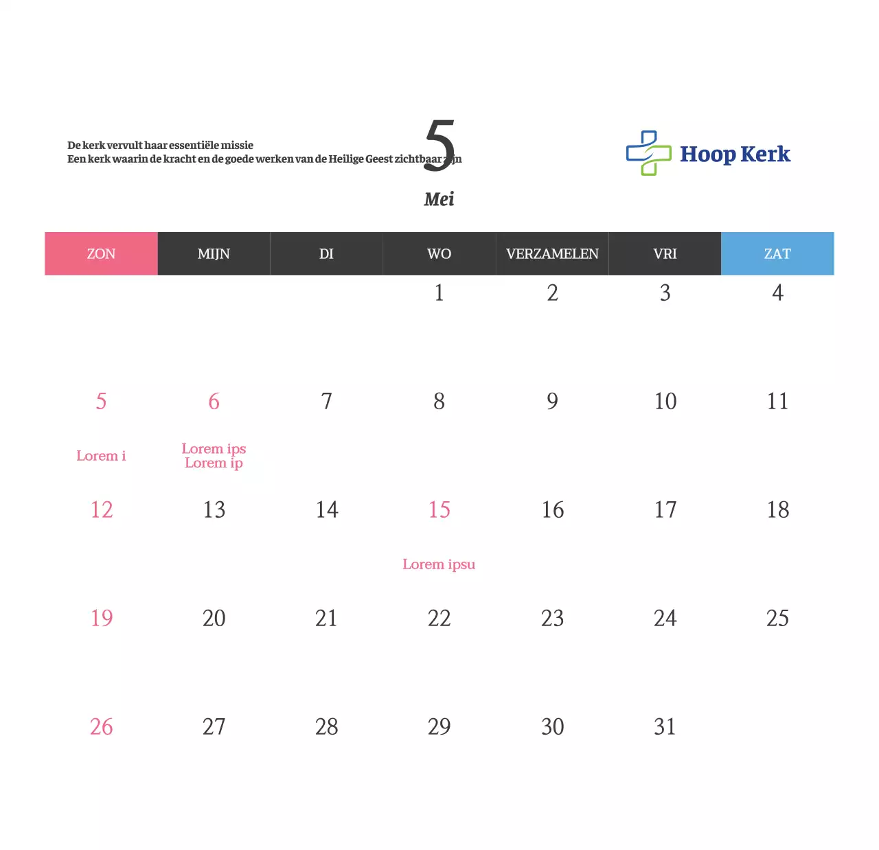 Eenvoudige Bijbelverzen Kerk Bureaukalender