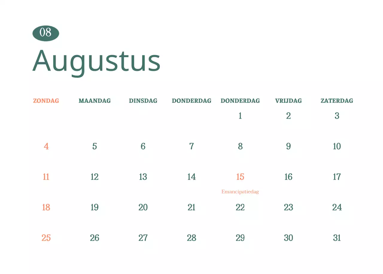 Cafékalender met aanbevelingen voor drankjes van de maand