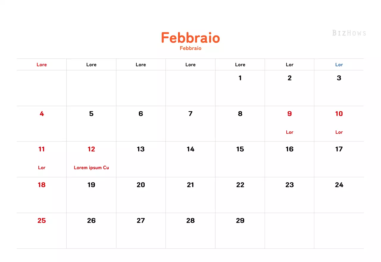 Un calendario di Capodanno caldo e illustrato