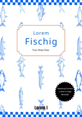 BlueThemed Fisch Illustration Angeln Buch