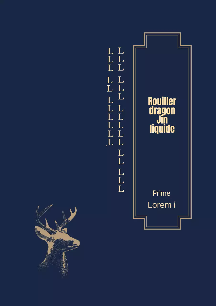 Coffret cadeau en bois de cerf illustré bleu marine jaune