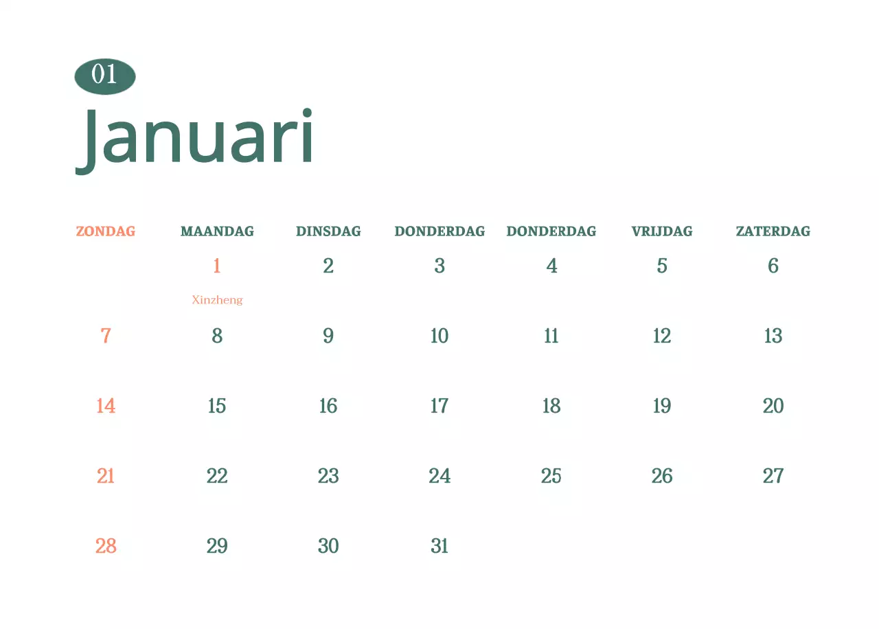 Cafékalender met aanbevelingen voor drankjes van de maand
