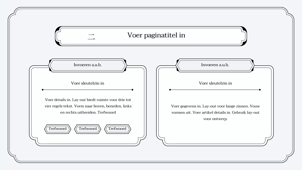 Eenvoudige presentatiekit in oosterse stijl