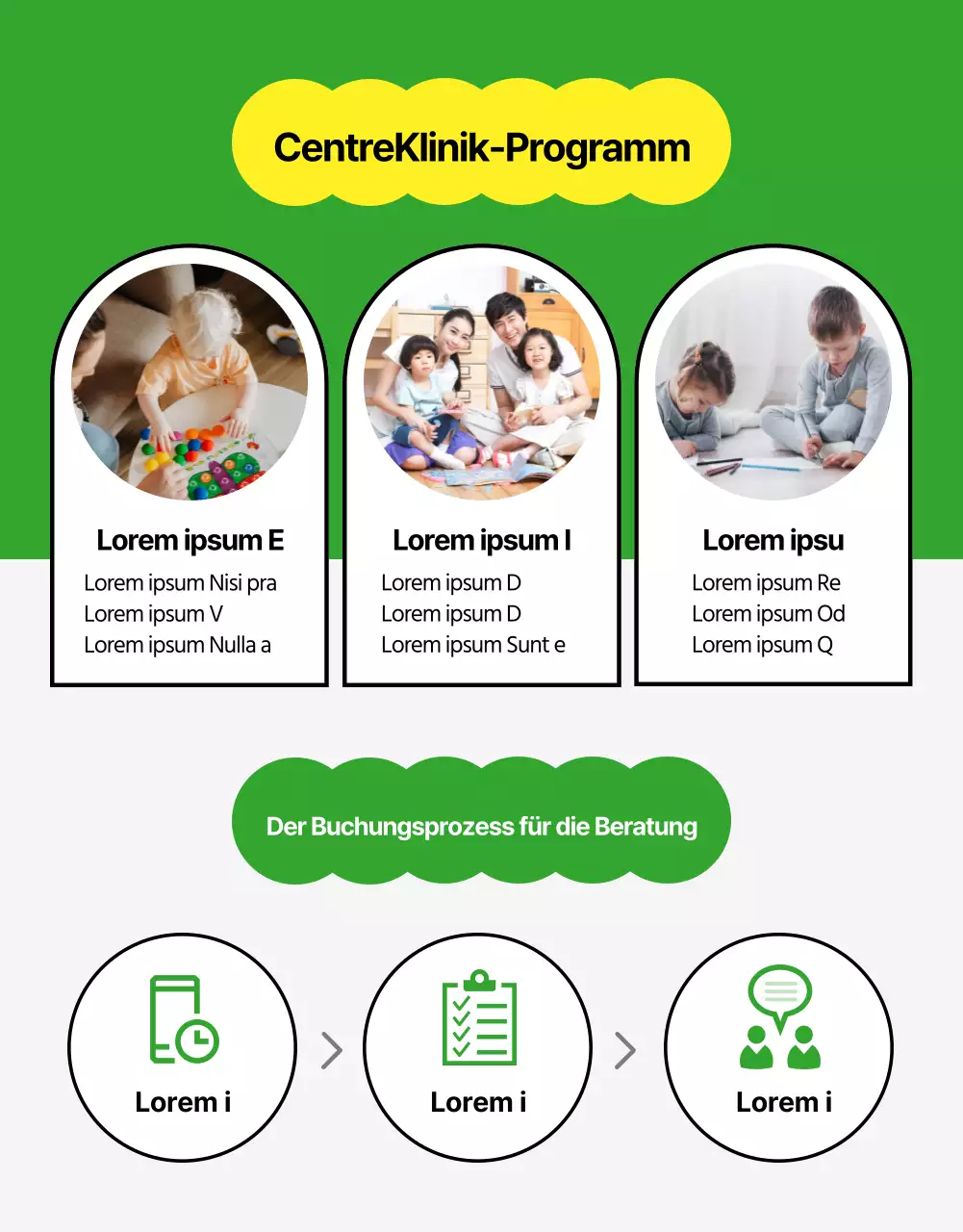 Strahlende Bilder unserer Kinder Vertrauensbildende Coaching-Klinik