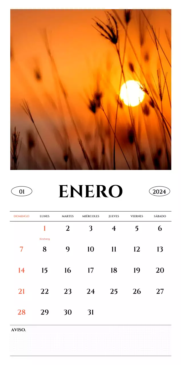 Calendario de pared de estilo sencillo con concepto de fotografía de viajes emocional en blanco y negro