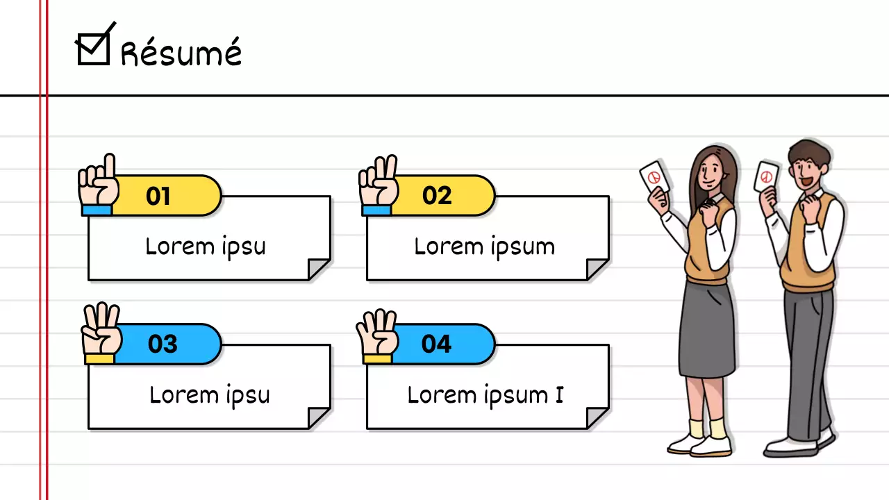 Annoncer les résultats de l'élection du conseil des élèves à l'aide d'un joli cahier d'exercices jaune