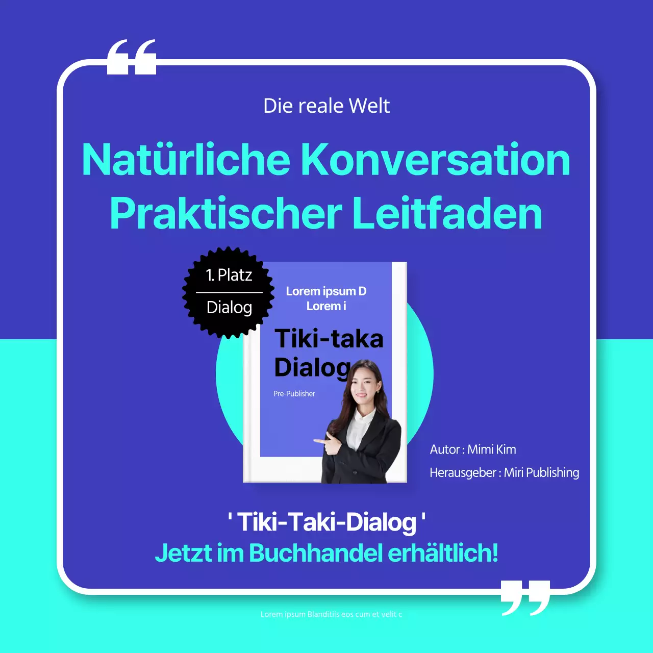 Förderung einer einfachen Einführung von Minze und blauem Buch