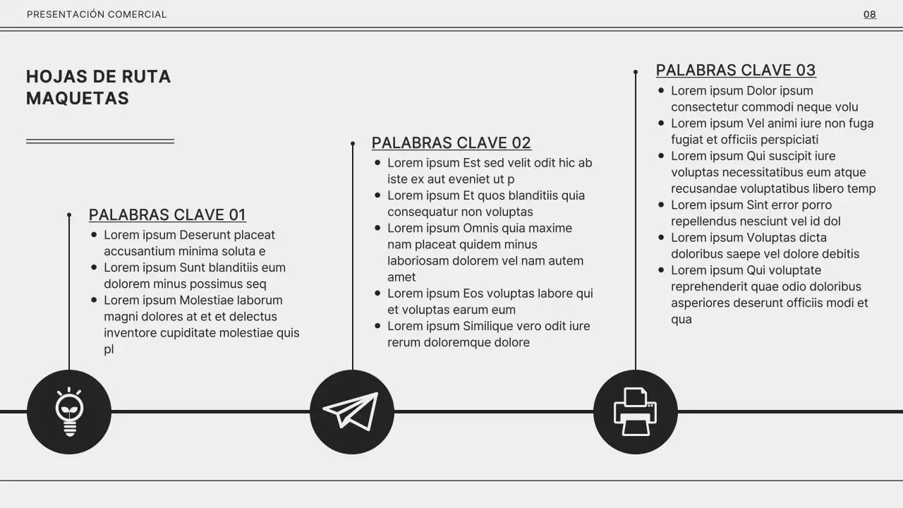 Gris y negro monótono para una presentación empresarial sencilla
