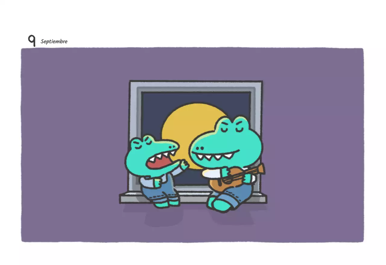 Un calendario con un bonito concepto de ilustración de Argo