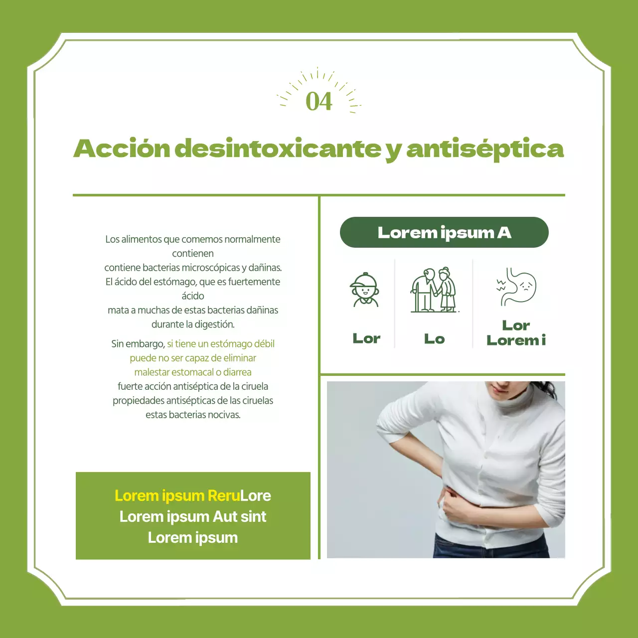 Los beneficios de las ciruelas en un entorno verde cardnews design