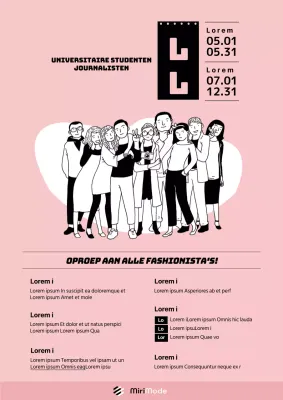 Roze Groep Foto Concept Illustratie Oproep tot Inzendingen