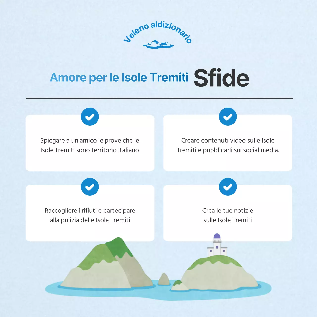 Un semplice post informativo sulla Giornata della lettura, di colore azzurro e blu.