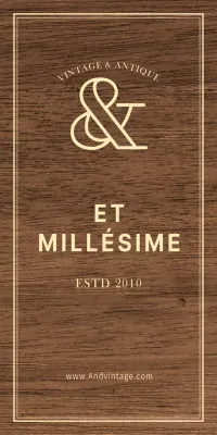 Enseigne de magasin vintage avec texte ivoire pour un look classique