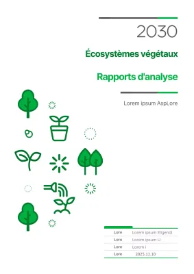 Rapport conceptuel de l'icône de la plante verte