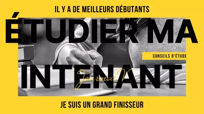 Miniature d'étude en bichromie jaune-noir