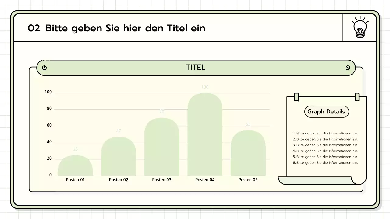 Ein Basis-Präsentationspaket in Gelb, Lindgrün und Blau