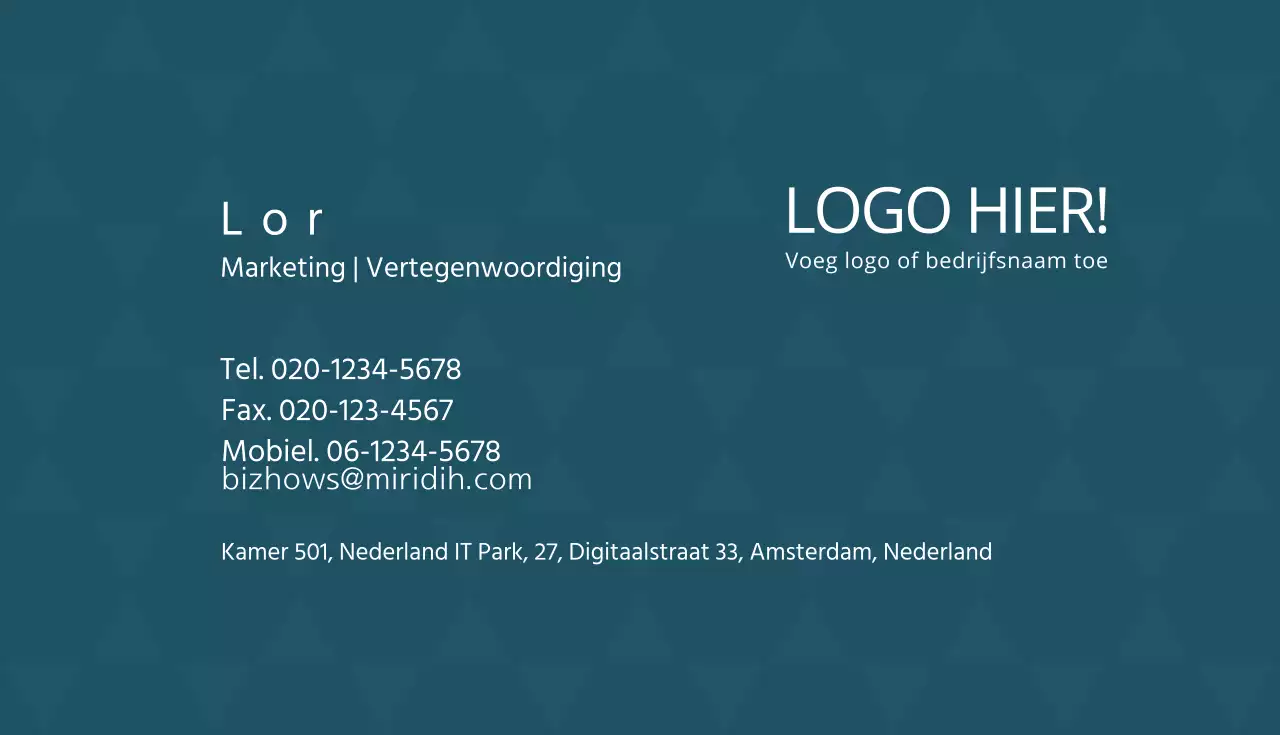 Zakelijke visitekaartjes