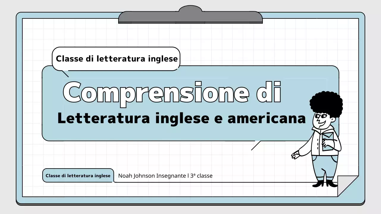 Kit di presentazione educativa con concetto di blocco note azzurro e bianco