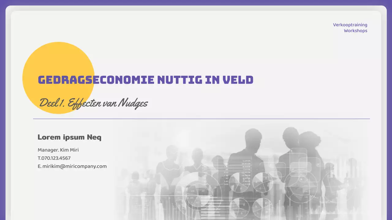 Gedragseconomische duwtjes in de rug nuttig in paarse en gele velden