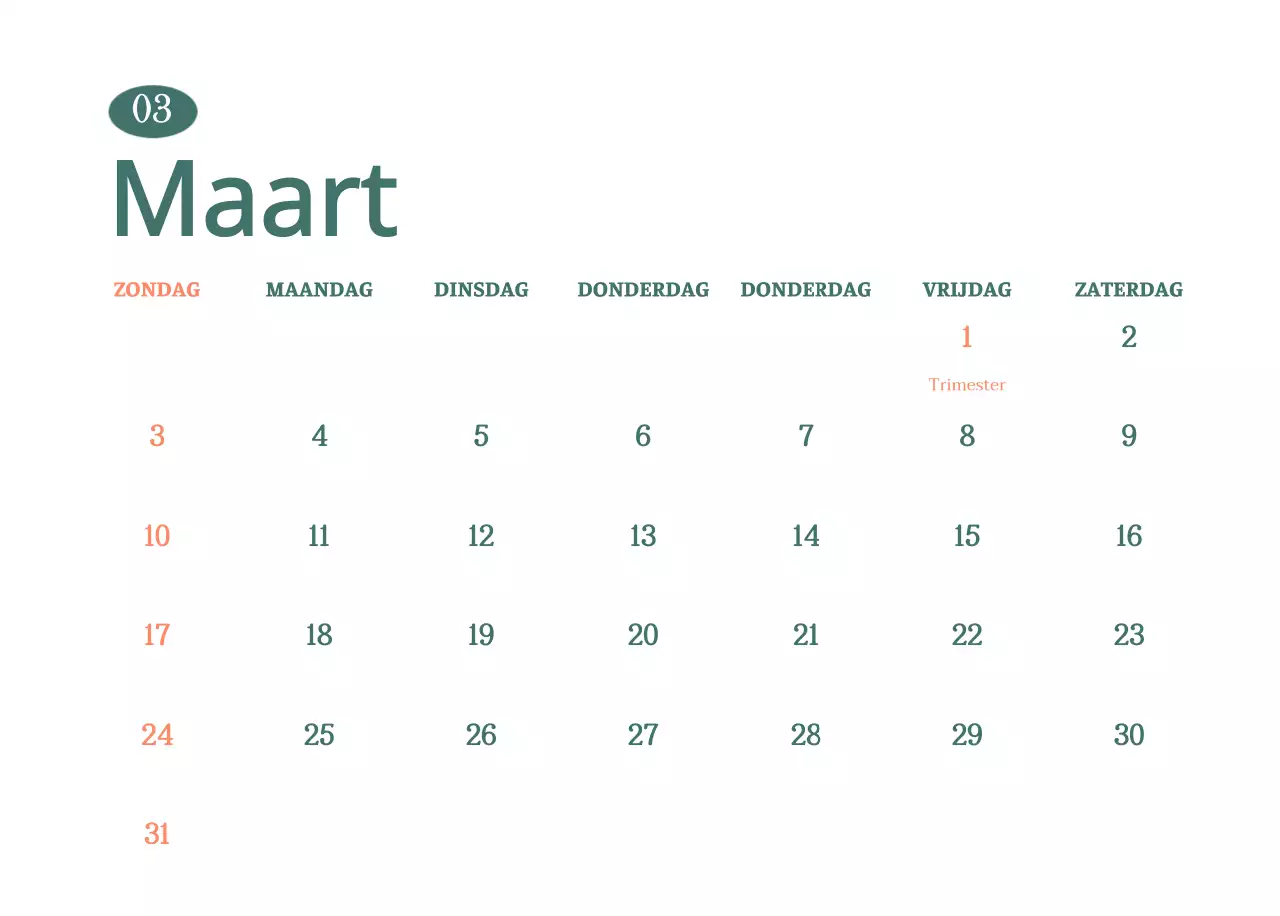 Cafékalender met aanbevelingen voor drankjes van de maand