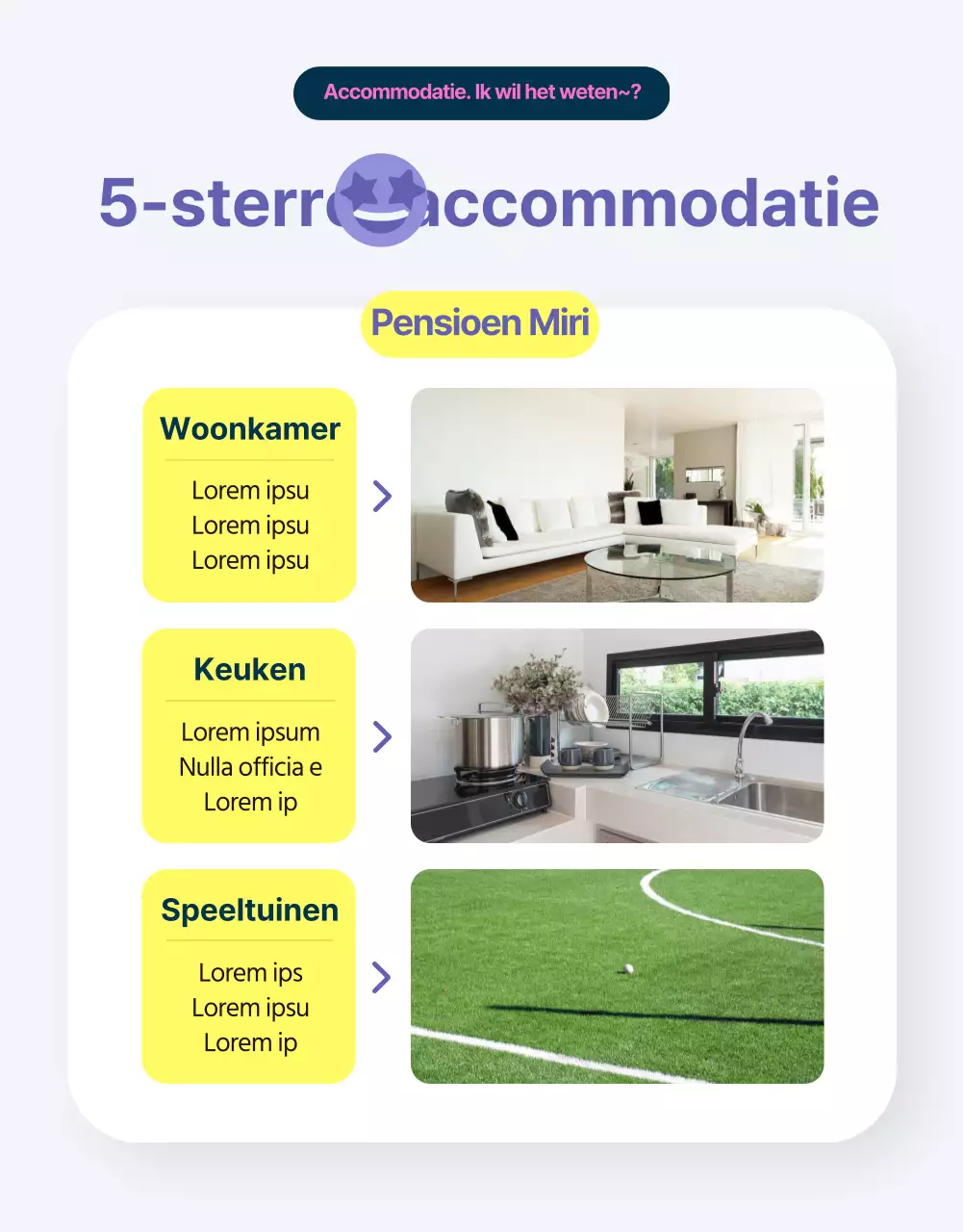 Paars en geel minimalistische B-grade college leven MT promotie