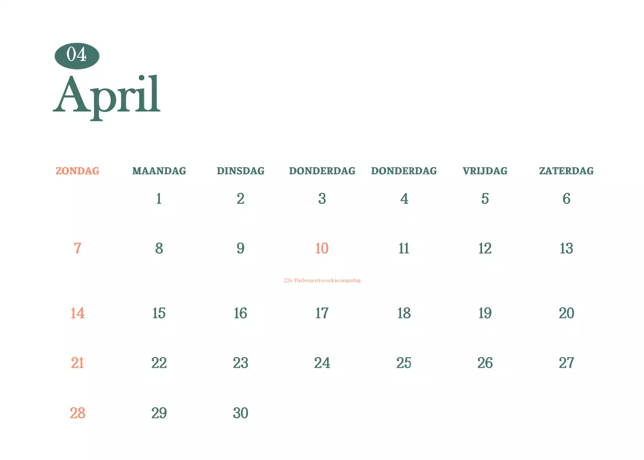 Cafékalender met aanbevelingen voor drankjes van de maand