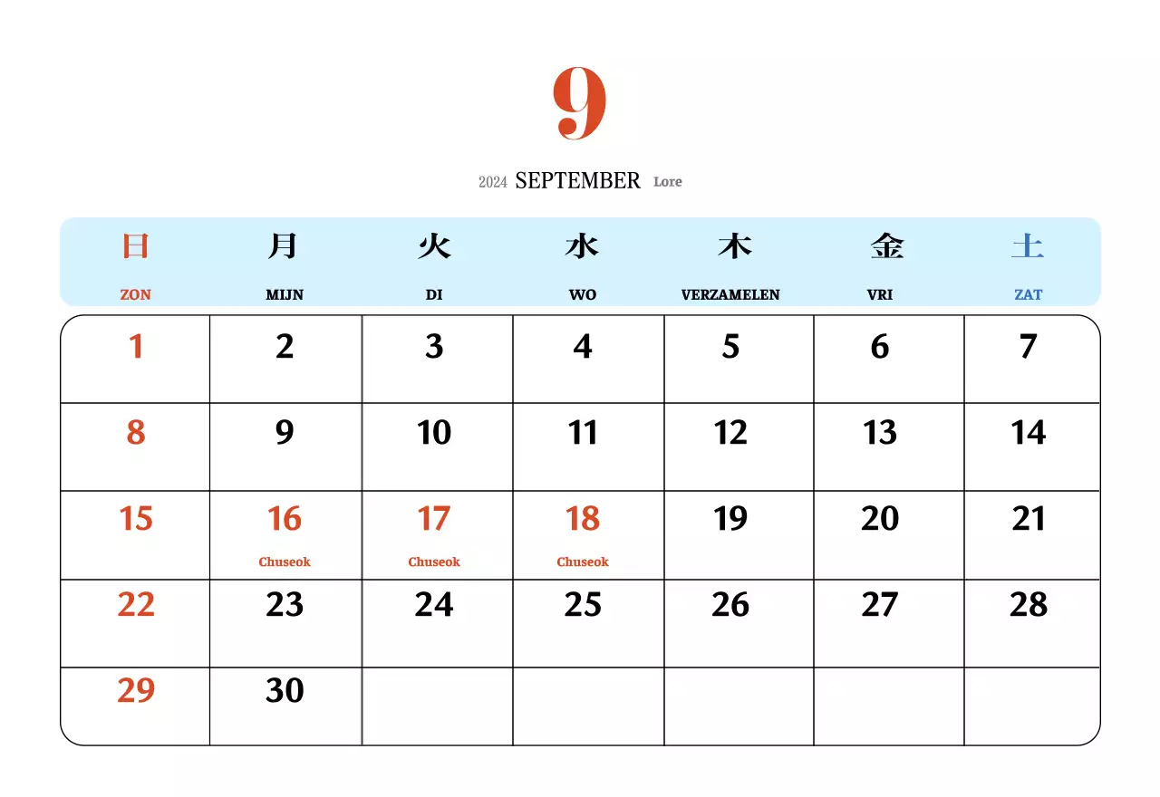 Retro concept nostalgiekalender in rood en blauw