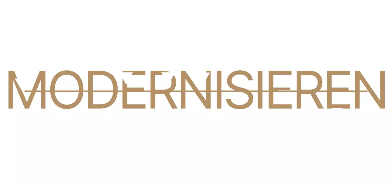 Ein edles, schlichtes Design mit Textakzenten in Weiß und Gold