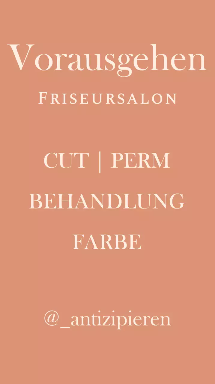 Friseursalonschild mit englischem Titel auf abgemildertem roten Hintergrund