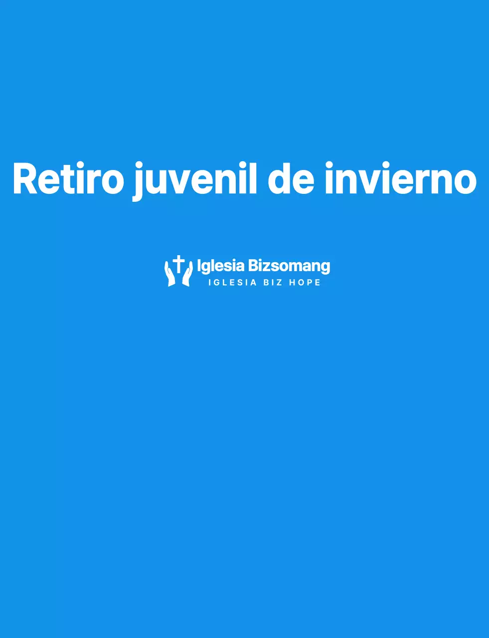 Simple, limpio símbolo logotipo estilo iglesia retiro de invierno equipo camiseta en azul y blanco