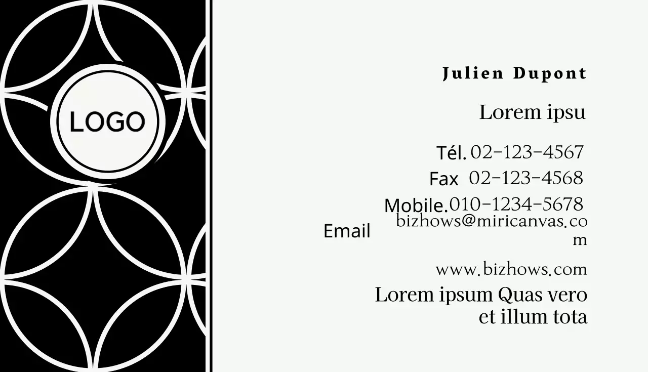 Carte de visite d'artiste