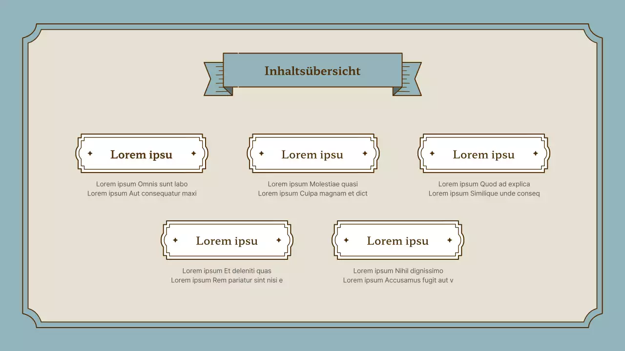 Präsentationskit für Vintage-Rahmen in Rosa und Gold
