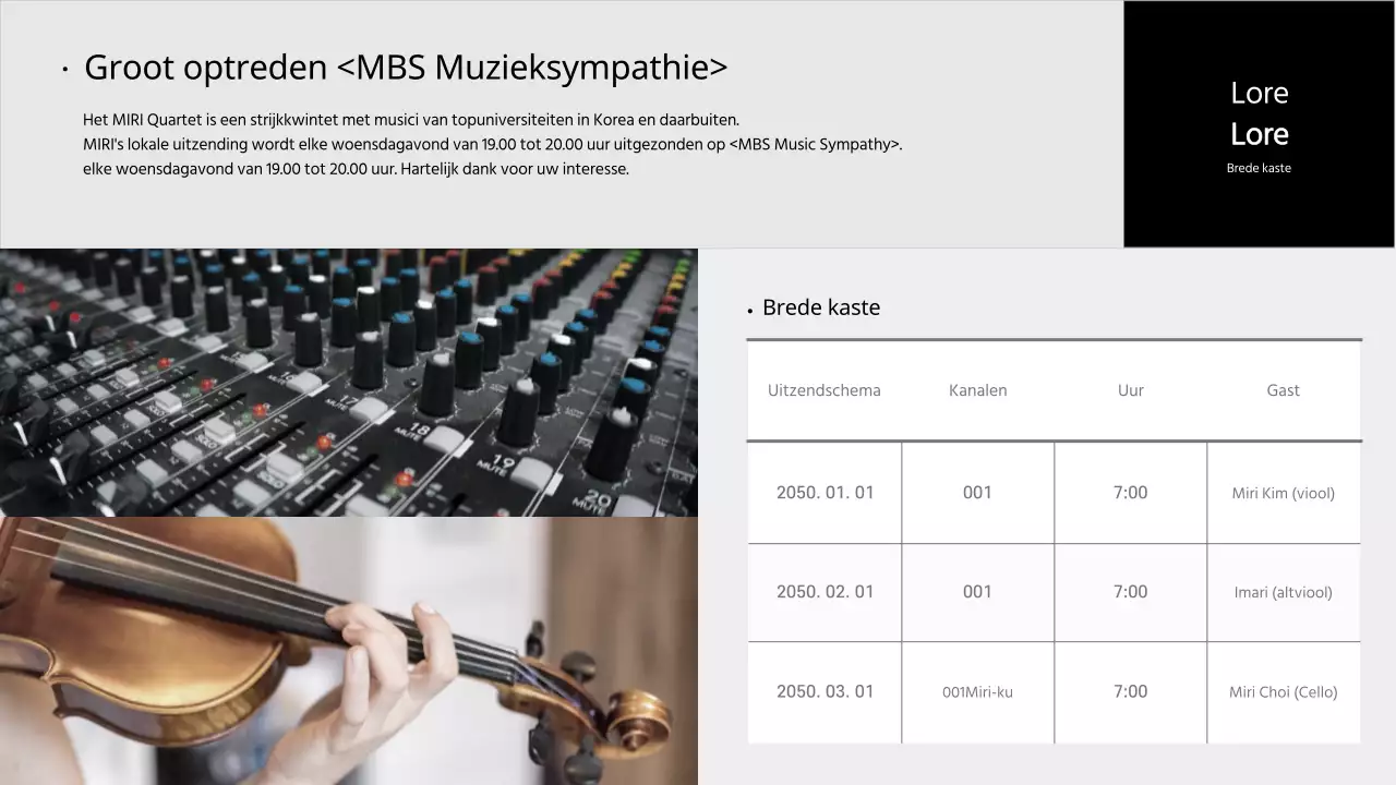 Zwart en grijs performing group portfolio