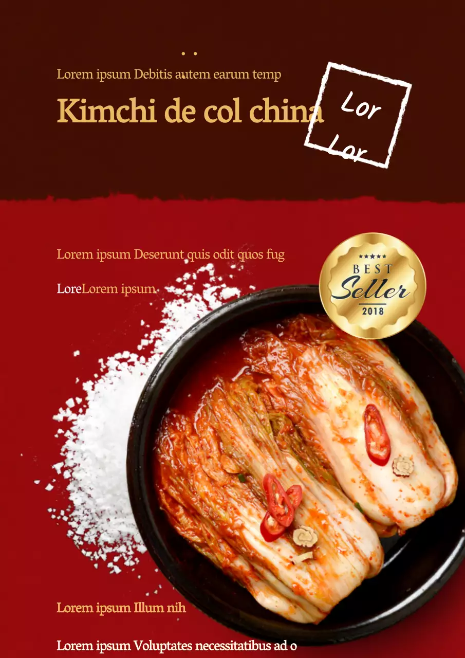 Un folleto de un restaurante de ramen en rojo